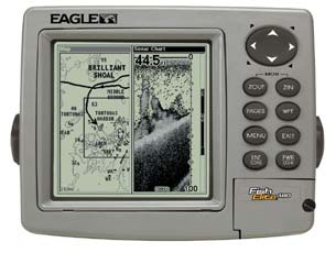 Name brand GPS receivers, fishfinders, marine chart plotters and